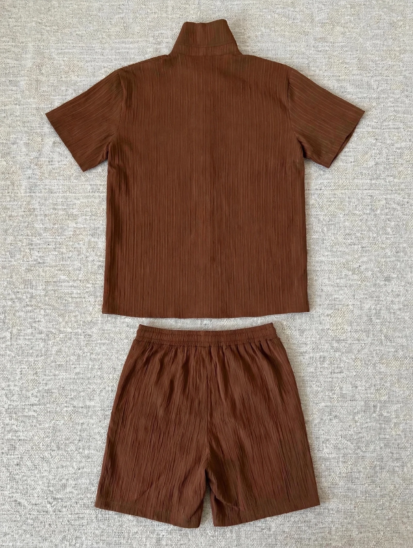 Herenoverhemd met plooien & Shorts Set - Maat L – photo 4